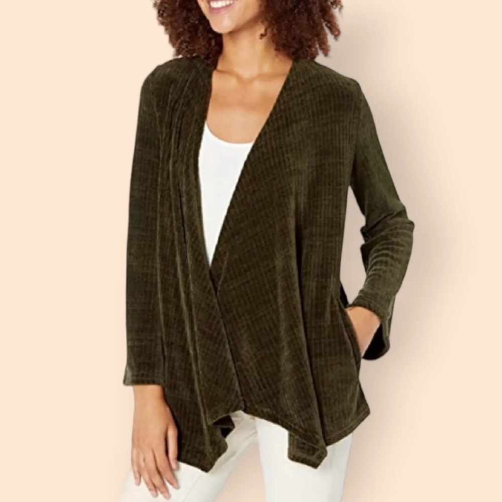 BB Dakota Chenille of Fortune Knit Waterfall Cardigan NWOT